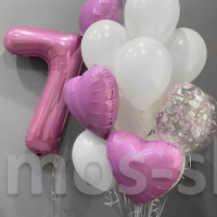 Воздушные шары для девочки на день рождения на 7 лет