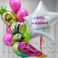 Воздушные шары на день рождения Тропическое поздравление