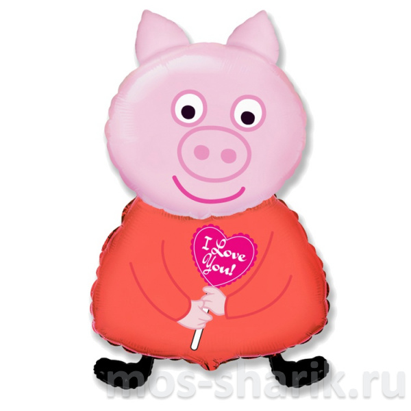 Фольгированный шар - фигура Свинка Пеппа