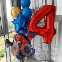 Набор воздушных шаров с гелием Человек паук на 4 года