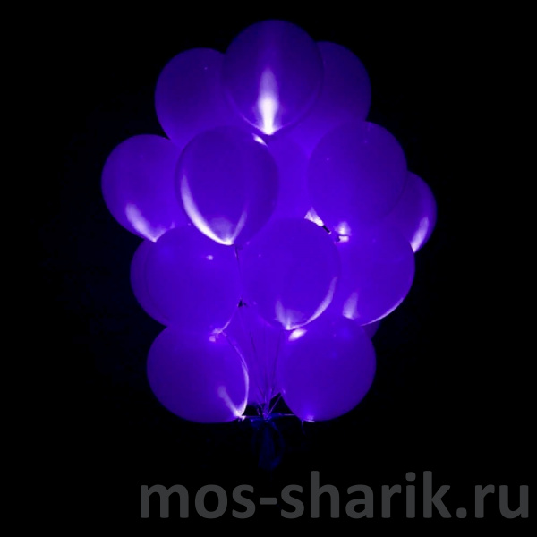 Фиолетовые шары со светодиодной подсветкой