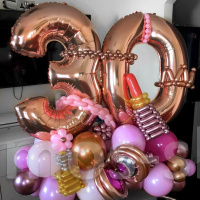 Композиция из шаров для девушки на день рождения на 30 лет