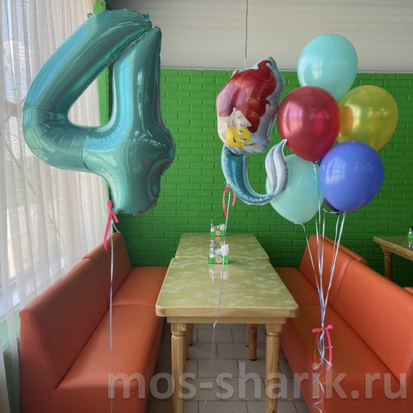 Воздушные шары на день рождения Русалочка