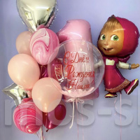 Воздушные шары на день рождения Поздравление от Маши на 1 годик