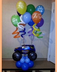 Букет из шариков с машинкой на день рождения мальчику