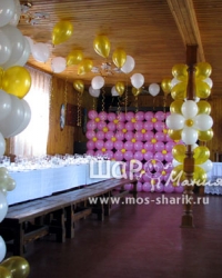 Украшение свадьбы шарами на 5500 рублей