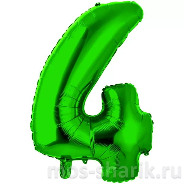 Цифры от 0 до 9 фольгированные ярко-зеленые