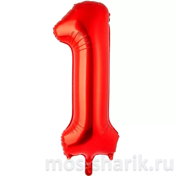 Фольгированная цифра Алая красная