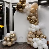 Фотозона из шаров Карамельное золото