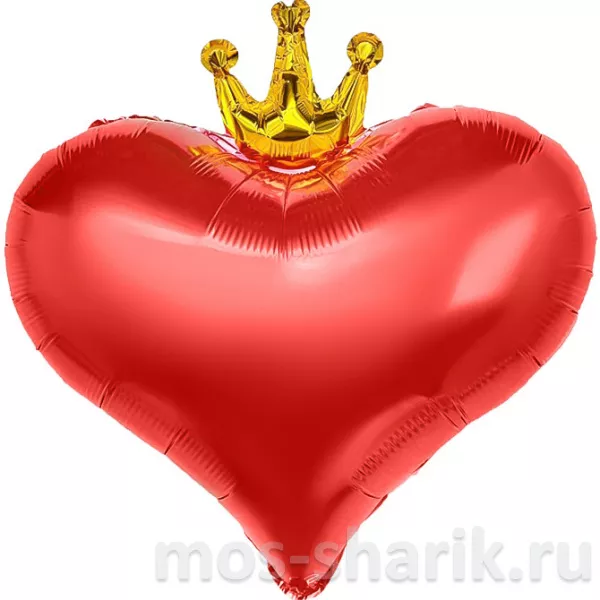 Фольгированное сердце с короной