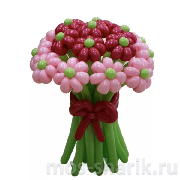 Букет из 15 цветочков из шаров — купить в Москве