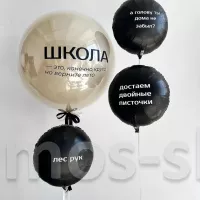 Прикольное украшение школы воздушными шарами