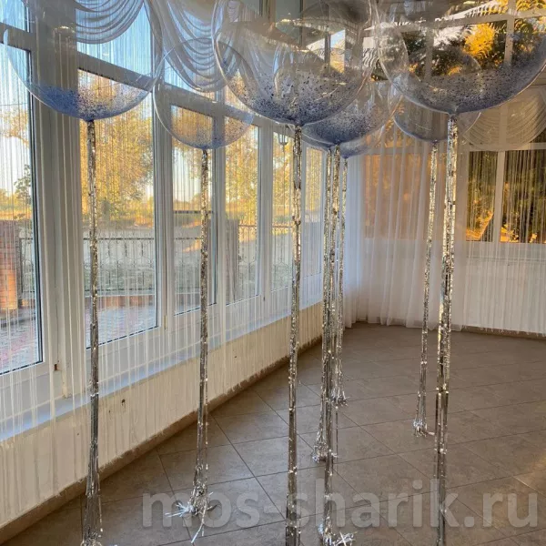 Большой шар Bubbles с конфетти и дождиком — купить в Москве