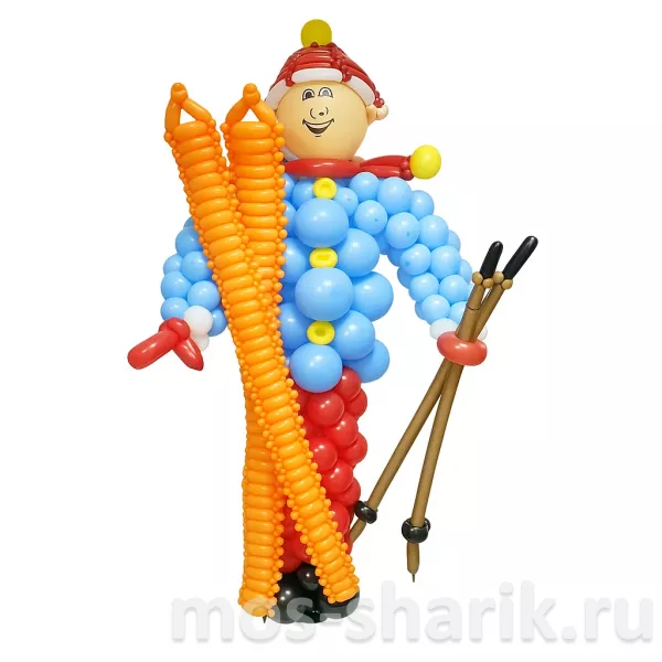 Фигура из шаров Лыжник — купить в Москве