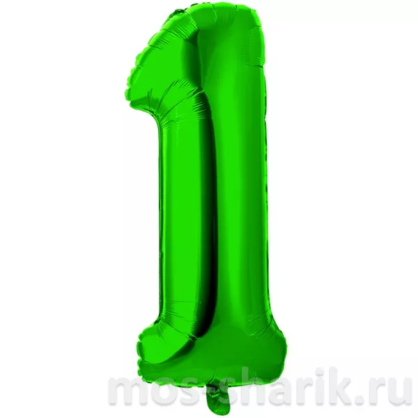 Цифры от 0 до 9 фольгированные ярко-зеленые