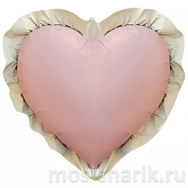 Шар-сердце из фольги Сердечко с оборкой