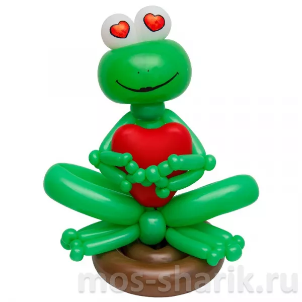 Лягушка из шариков с сердцем — купить в Москве