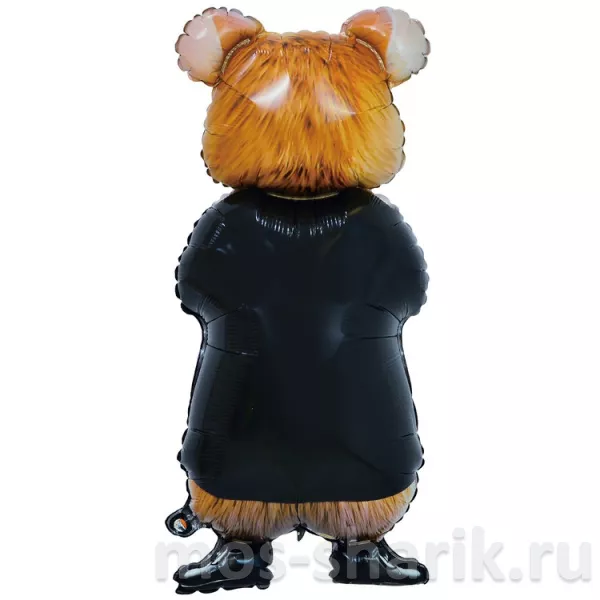 Фольгированный шар-фигура с гелием Капитан Удача Хомяк