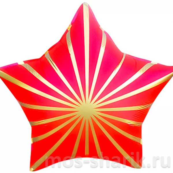 Фольгированный шар Полосатая звезда