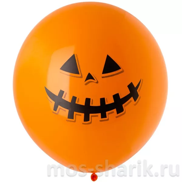 Большой оранжевый шар на Хэллоуин Острозубая тыква