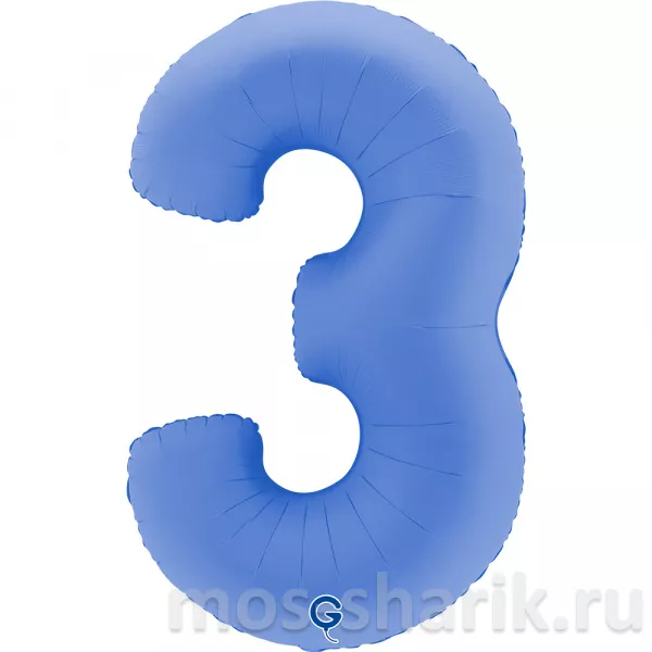 Фольгированный шар-цифра Синий лотос