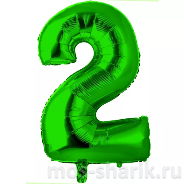 Цифры от 0 до 9 фольгированные ярко-зеленые