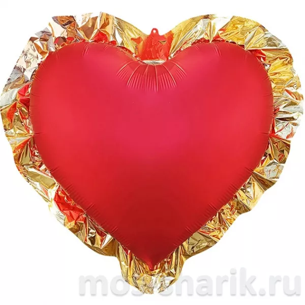 Шар-сердце из фольги Сердечко с оборкой