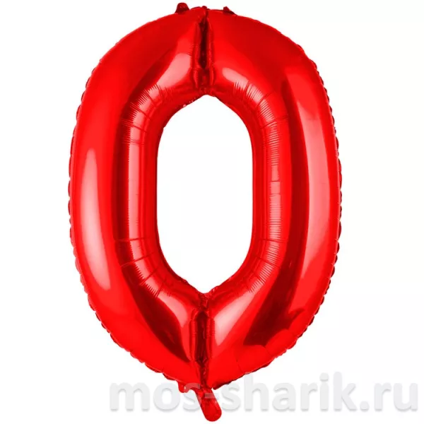 Фольгированная цифра Алая красная