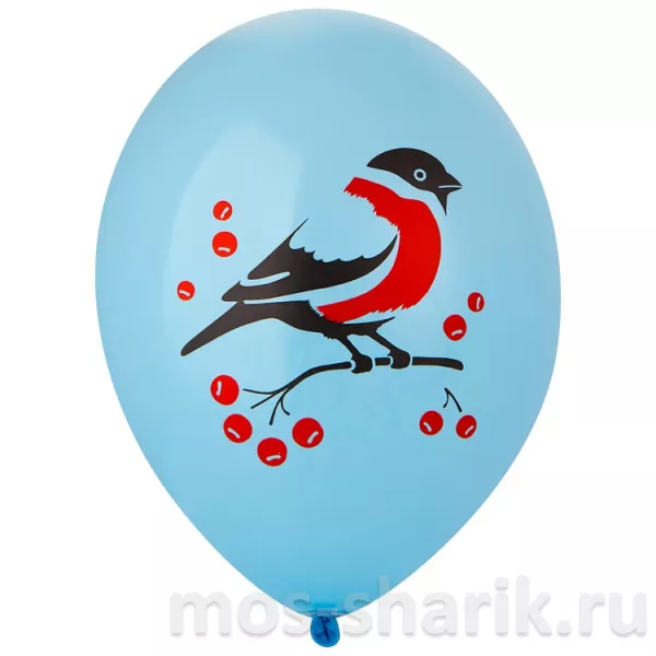 Новогодние шары Снегири на рябиновой велочке