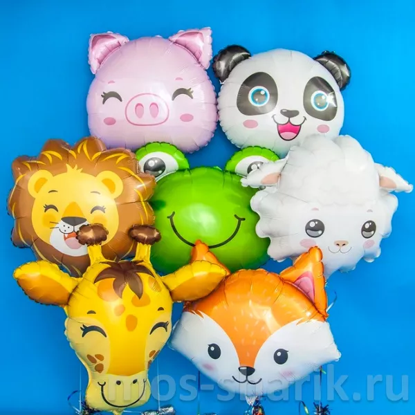 Фольгированный шар животное (голова), 70 -90 см