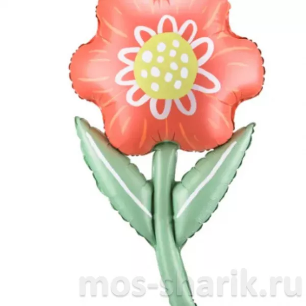 Фольгированный шар Цветок со стеблем — купить в Москве