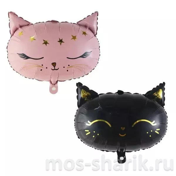 Фольгированный шар - фигура Голова кота — купить в Москве