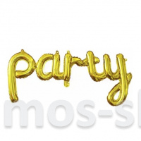 Золотистый воздушный шар Надпись Party