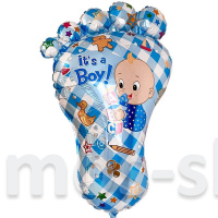 Фольгированный шар фигура Ножка младенца, мальчик