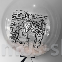 Большой прозрачный шар с печатью фото или сложного изображения на день рождения