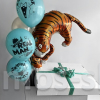 Коробка-сюрприз с воздушными шарами Real Man, Тигр