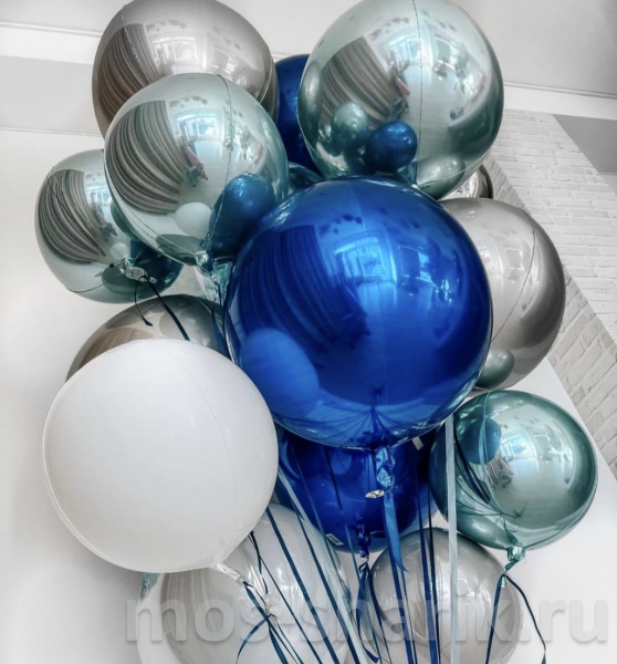 Фонтан из воздушных шаров "3D Сферы"