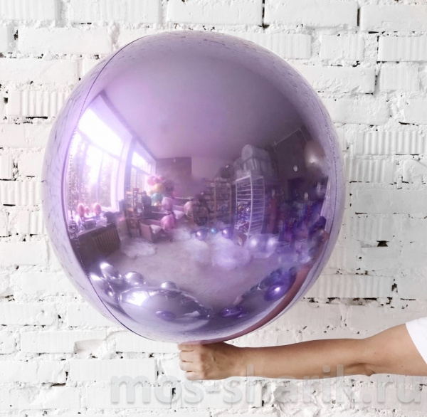 Фольгированный шар "Лиловая 3D Сфера"