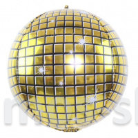 Золотой диско-шар, сфера 56 см