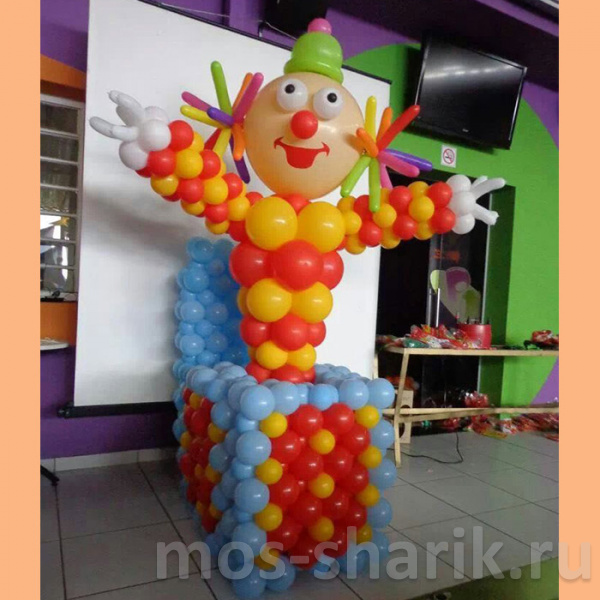 Фигура из шаров Клоун в коробке