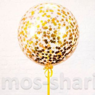 Большой латексный шар с конфетти, 90 см (гелий)