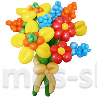 Букет цветов из воздушных шаров Яркий акцент
