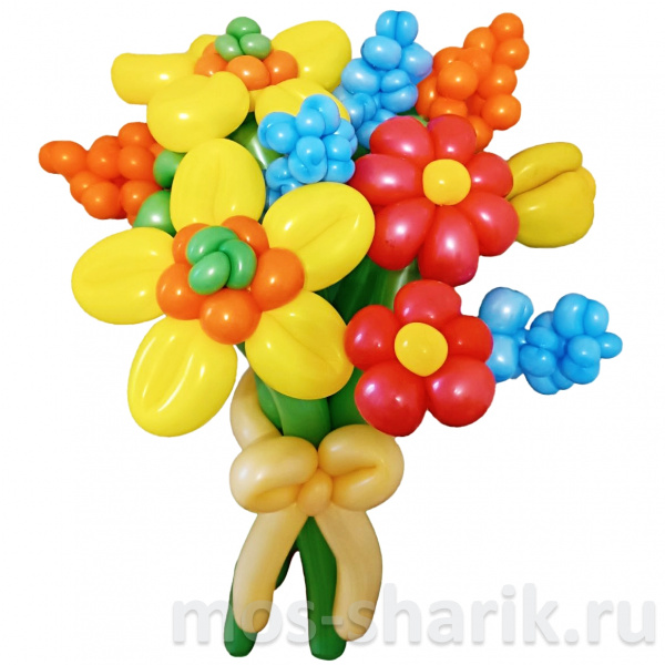 Букет цветов из воздушных шаров Яркий акцент