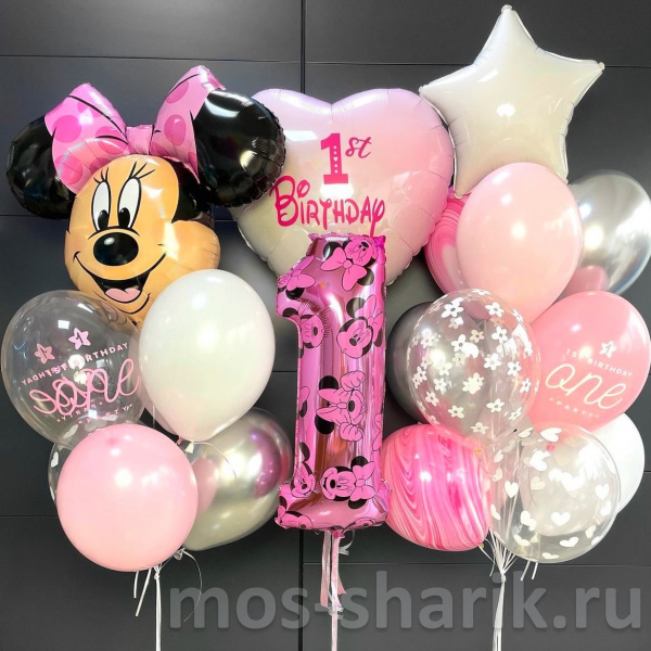 Воздушные шары на день рождения Минни Маус