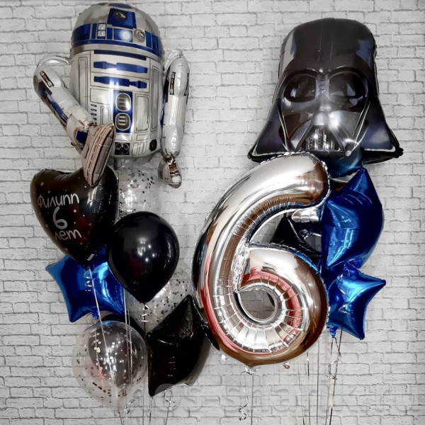 Воздушные шары на день рождения мальчику Звёздные войны на 6 лет