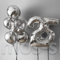 Воздушные шары Сильвер на 25 лет