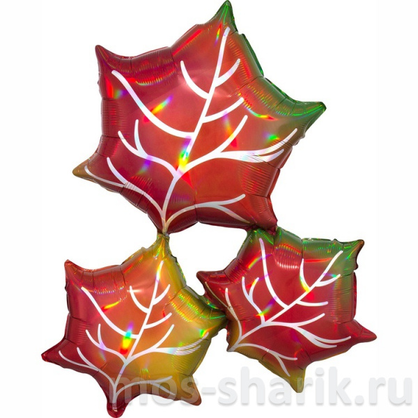 Фольгированный шар Листья кленовые переливы