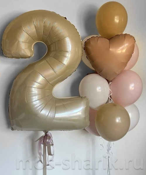 Воздушные шары с цифрой в стиле Бохо