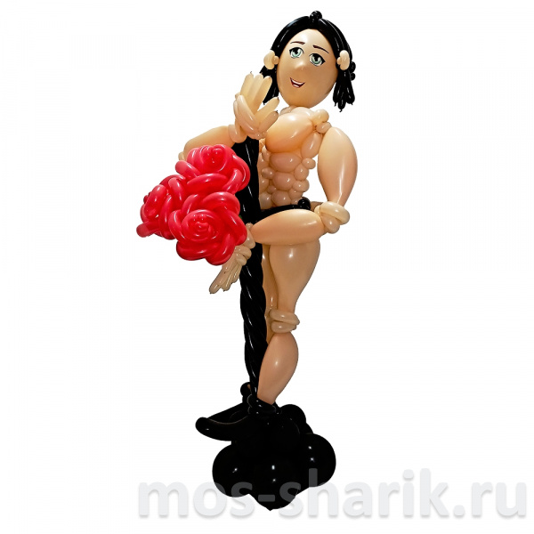 Фигура из шаров "Стриптизер с цветами"