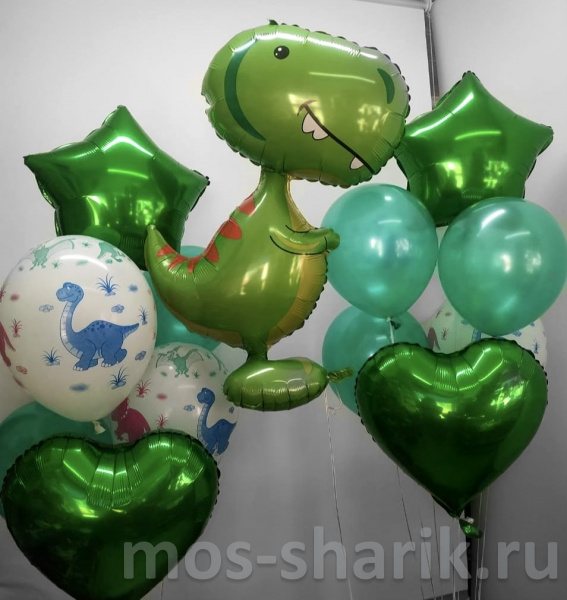 Воздушные шары с гелием «Динозаврики»